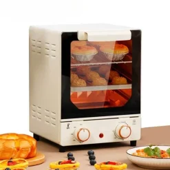 The Decor Haven Küche & Esszimmer-Mini-Elektro-Toasterofen mit 3 Ebenen – kompaktes Küchengerät