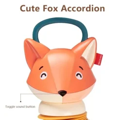 The Decor Haven Babyspielzeug-Mini-Fuchs-Akkordeon – Musikinstrument für Babys