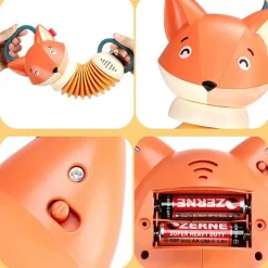 The Decor Haven Babyspielzeug-Mini-Fuchs-Akkordeon – Musikinstrument für Babys