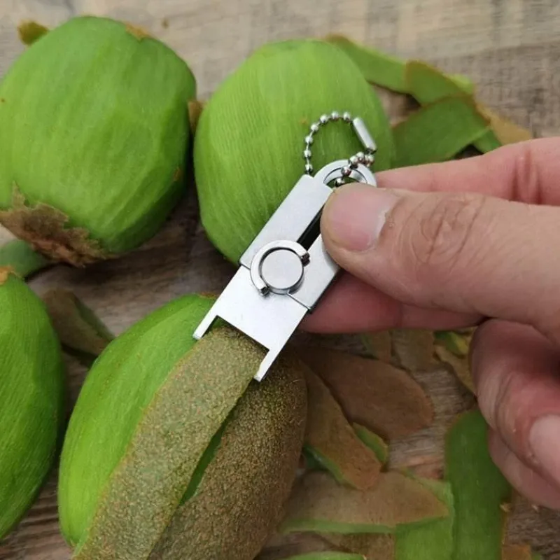 Green Thumb Gear Camping Im Freien|Outdoor-Artikel-Mini-Gemüseschäler-Schlüsselanhänger – Küchenwerkzeug aus Edelstahl