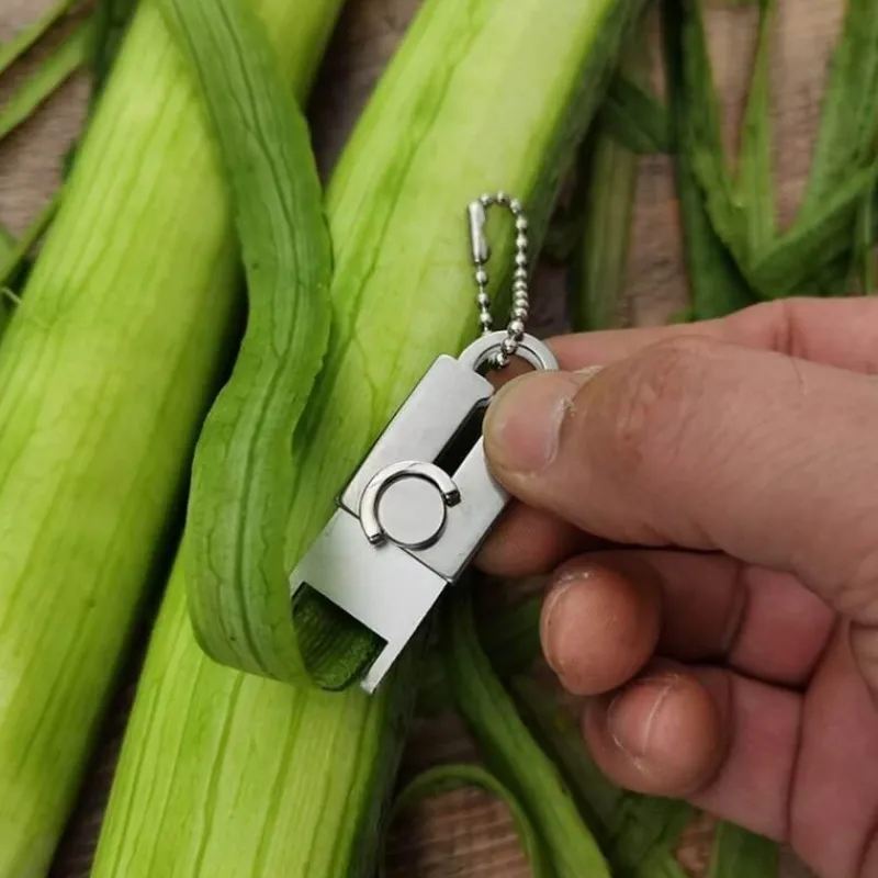 Green Thumb Gear Camping Im Freien|Outdoor-Artikel-Mini-Gemüseschäler-Schlüsselanhänger – Küchenwerkzeug aus Edelstahl