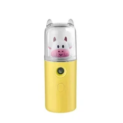 Comfort u0026 Style Frauenpflege|Körperpflege-Mini-Gesichtsdampfer mit Cartoon-Tiermotiv – wiederaufladbarer USB-Luftbefeuchter