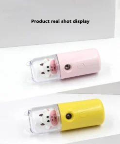 Comfort u0026 Style Frauenpflege|Körperpflege-Mini-Gesichtsdampfer mit Cartoon-Tiermotiv – wiederaufladbarer USB-Luftbefeuchter