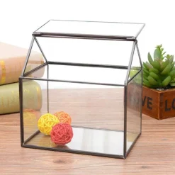 Willow u0026 Whim Wohndeko-Mini-Gewächshaus-Terrarium – Tisch-Pflanzendisplay