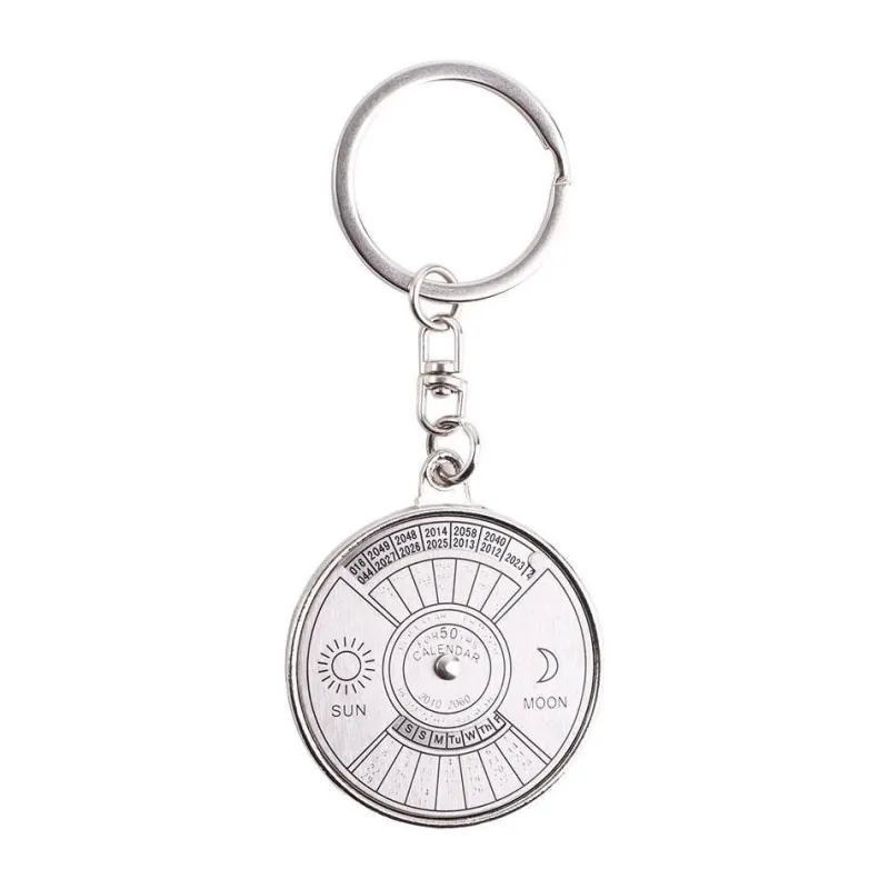 The Outdoor Vault Camping-Werkzeuge|Heimwerkzeuge-Mini-Kalender-Schlüsselanhänger aus Metall – Kreatives Zeitportal-Design