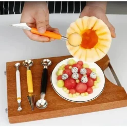 Tom Küche & Esszimmer-Mini-Küchenschaufel-Werkzeug – doppelseitiger Melonenlöffel, Eiscreme-Gadget