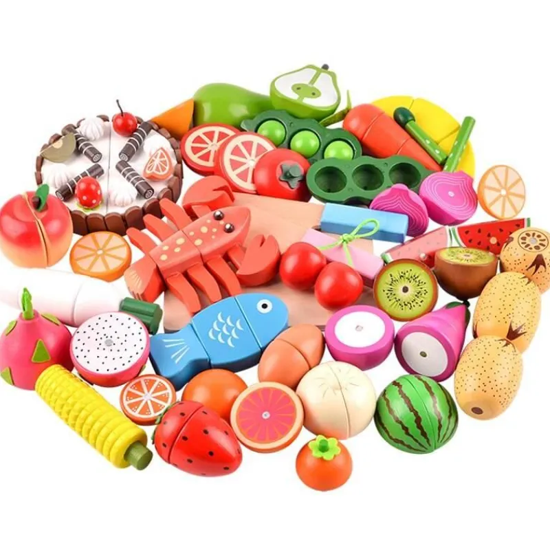 The Decor Haven Babyspielzeug-Mini-Küchen-Spielset mit Lebensmitteln – Kochspielzeug für Kinder