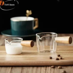 Plates u0026 More Küche & Esszimmer-Mini-Krug aus Glas – Milchkännchen, Espressotasse, Sauciere