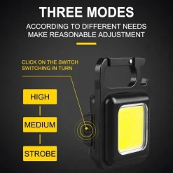 Roam Ready Outdoor-Artikel|Heimwerkzeuge-Mini-LED-Schlüsselanhänger-Taschenlampe – magnetisches Taschenlicht