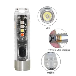 Roam Ready Camping-Werkzeuge|Outdoor-Artikel-Mini-LED-Schlüsselanhänger-Taschenlampe – tragbares Taschenlicht