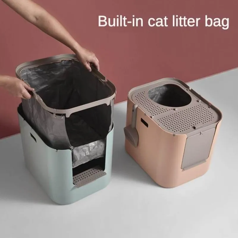 Furendo Haustierzubehör|Reinigungswerkzeuge Für Haustiere-Minimalistische Anti-Geruchs-Katzentoilette – Geruchsreduzierende Toilettenlösung