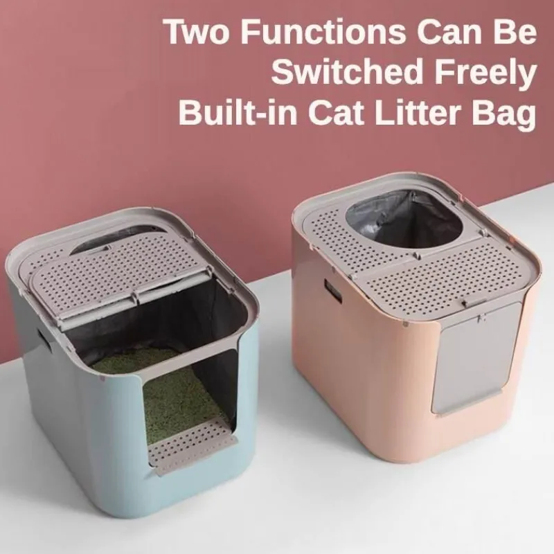 Furendo Haustierzubehör|Reinigungswerkzeuge Für Haustiere-Minimalistische Anti-Geruchs-Katzentoilette – Geruchsreduzierende Toilettenlösung