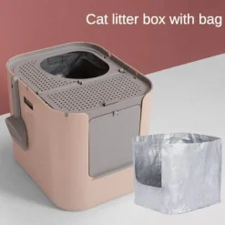 Furendo Haustierzubehör|Reinigungswerkzeuge Für Haustiere-Minimalistische Anti-Geruchs-Katzentoilette – Geruchsreduzierende Toilettenlösung