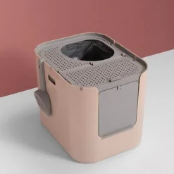 Furendo Haustierzubehör|Reinigungswerkzeuge Für Haustiere-Minimalistische Anti-Geruchs-Katzentoilette – Geruchsreduzierende Toilettenlösung