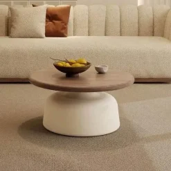 Comfort u0026 Style Möbel-Minimalistischer Couchtisch aus Holz – Luxuriöses modernes Herzstück