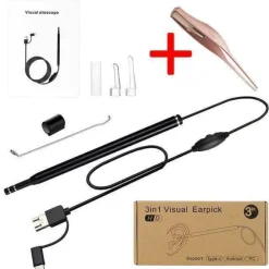 The Relaxation Nook Gesundheits-Gadgets|Gesundheits- Und Entspannungstools-Mini-Ohrreinigungskamera – visuelles Werkzeug zur Ohrenschmalzentfernung