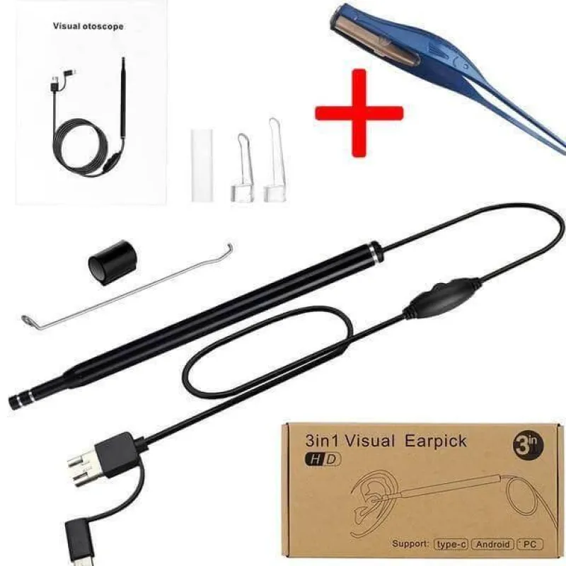 The Relaxation Nook Gesundheits-Gadgets|Gesundheits- Und Entspannungstools-Mini-Ohrreinigungskamera – visuelles Werkzeug zur Ohrenschmalzentfernung