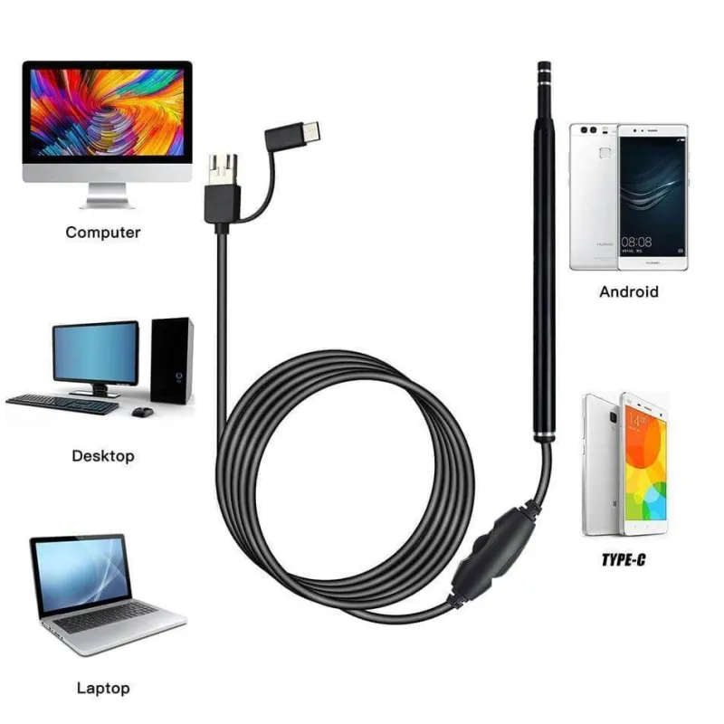 The Relaxation Nook Gesundheits-Gadgets|Gesundheits- Und Entspannungstools-Mini-Ohrreinigungskamera – visuelles Werkzeug zur Ohrenschmalzentfernung