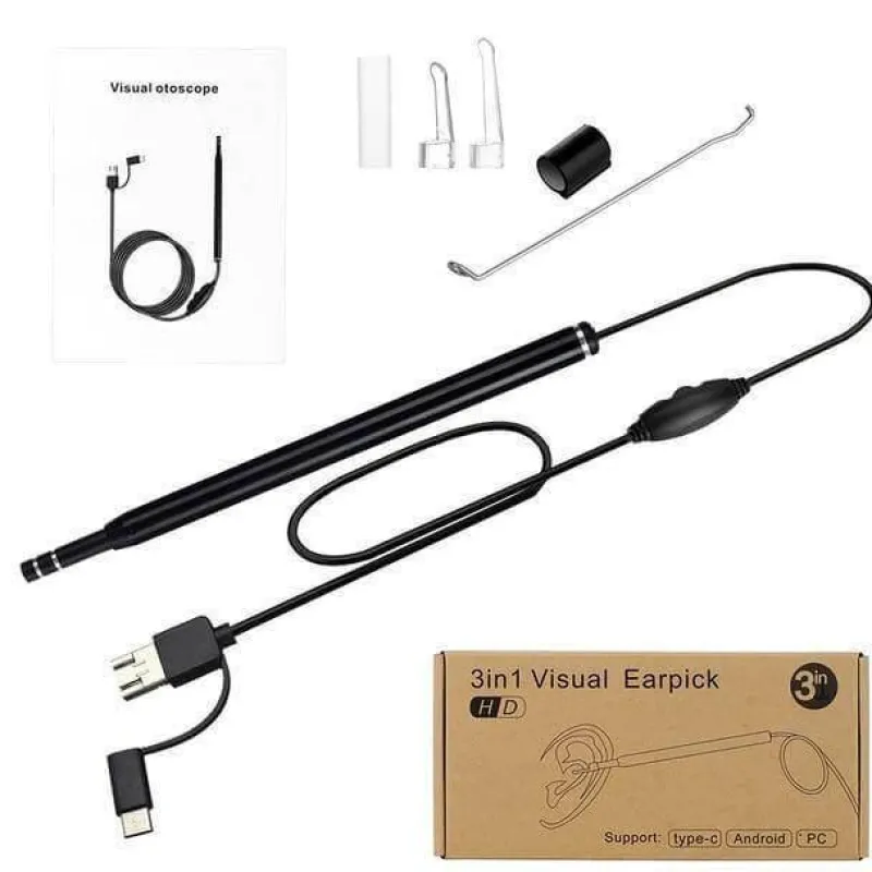 The Relaxation Nook Gesundheits-Gadgets|Gesundheits- Und Entspannungstools-Mini-Ohrreinigungskamera – visuelles Werkzeug zur Ohrenschmalzentfernung