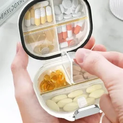 The Relaxation Nook Gesundheits-Gadgets|Gesundheits- Und Entspannungstools-Mini-Pillen-Organizer – Aufbewahrungsbox für tägliche Medikamente