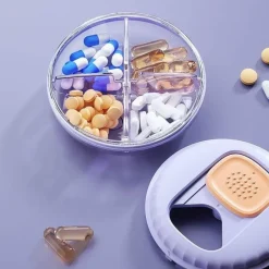 The Relaxation Nook Gesundheits-Gadgets|Gesundheits- Und Entspannungstools-Mini-Pillen-Organizer für die Reise – versiegeltes Medikamentenetui