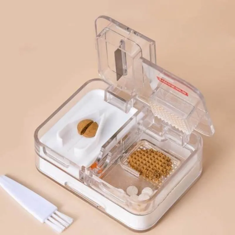 The Relaxation Nook Gesundheits-Gadgets|Gesundheits- Und Entspannungstools-Mini-Pillenteiler – Tragbarer Medikamenten-Organizer mit Aufbewahrungsbox