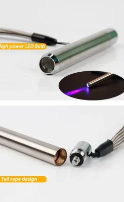 Cozy Living Camping-Werkzeuge|Camping Im Freien-Mini-Taschenlampe aus Edelstahl – tragbares LED-Licht