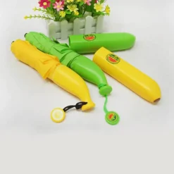 Roam Ready Camping-Werkzeuge|Heimwerkzeuge-Mini-Taschenschirm – Kompakter Reise-Bananenschirm