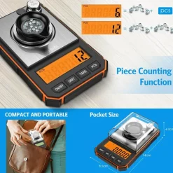 Cozy Living Camping Im Freien|Outdoor & Garten-Mini-Taschenwaage – Digitale Reisewaage für präzise Messungen