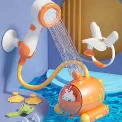 Kinder The Decor Haven Kinderwagen & Zubehör|Babyspielzeug-Mini-U-Boot-Babybadewannen-Duschkopf-Set – süßes Badezubehör