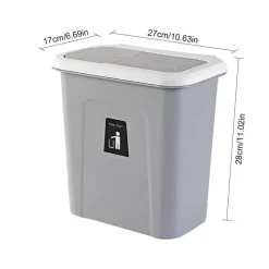 The Decor Haven Küche & Esszimmer-Mülleimer mit Push-Top – leicht zu öffnender Abfalleimer