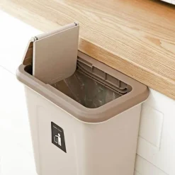 The Decor Haven Küche & Esszimmer-Mülleimer mit Push-Top – leicht zu öffnender Abfalleimer