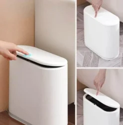 Tranquil Waters Badezimmer-Mülleimer mit zwei Fächern – Lösung zur Mülltrennung