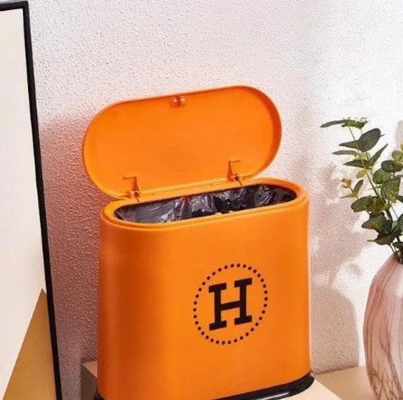 Tranquil Waters Badezimmer-Mülleimer mit zwei Fächern – Lösung zur Mülltrennung