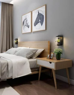 Comfort u0026 Style Beleuchtung-Modern LED Wall Lamp with USB Charger - Pragmatism Shelf Light