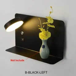 Comfort u0026 Style Beleuchtung-Modern LED Wall Lamp with USB Charger - Pragmatism Shelf Light