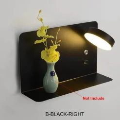 Comfort u0026 Style Beleuchtung-Modern LED Wall Lamp with USB Charger - Pragmatism Shelf Light