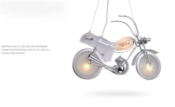 Comfort u0026 Style Beleuchtung-Modern Motorcycle Chandelier - Unique Aluminum Glass Light Fixture