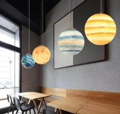 Comfort u0026 Style Beleuchtung-Modern Planet Pendant Light - Creative Universe Design