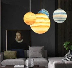 Comfort u0026 Style Beleuchtung-Modern Planet Pendant Light - Creative Universe Design