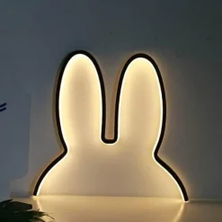 Comfort u0026 Style Beleuchtung-Modern Rabbit Night Lamp - Cute LED Bedroom Lighting