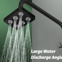 The Blissful Bath Badezimmer-Modern Rain Shower Head - Aqua Square Waterfall Fixture