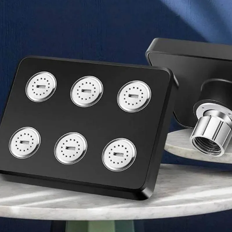 The Blissful Bath Badezimmer-Modern Rain Shower Head - Aqua Square Waterfall Fixture