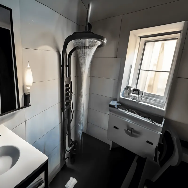 The Blissful Bath Badezimmer-Modern Waterfall Rain Shower Set - Luxury Bathroom Shower System