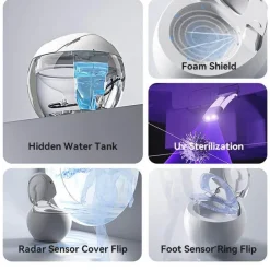 The Blissful Bath Badezimmer-Moderne beheizte Toilette mit integriertem Wassertank