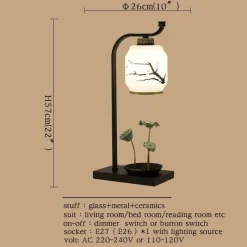 Comfort u0026 Style Beleuchtung-Moderne japanische Tischlampe – Stilvolles Wohndekor