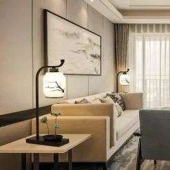 Comfort u0026 Style Beleuchtung-Moderne japanische Tischlampe – Stilvolles Wohndekor