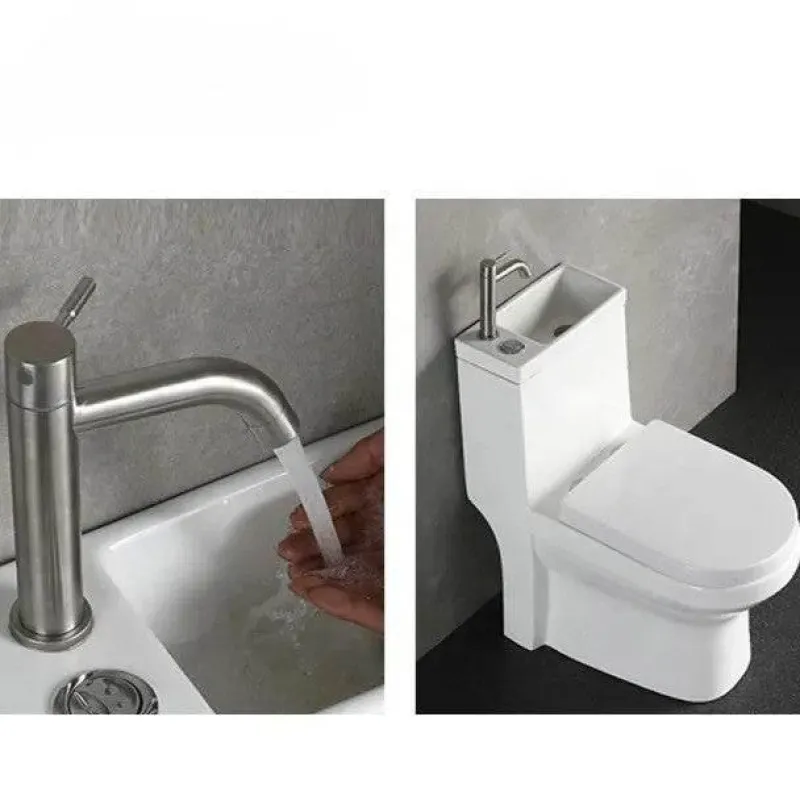 The Blissful Bath Badezimmer|Möbel-Moderne japanische Toilette mit Waschbecken – platzsparende Badezimmereinrichtung