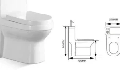 The Blissful Bath Badezimmer|Möbel-Moderne japanische Toilette mit Waschbecken – platzsparende Badezimmereinrichtung