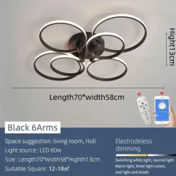 Ember u0026 Ivy Beleuchtung-Moderne Kunstformen Smart Home LED-Kronleuchter